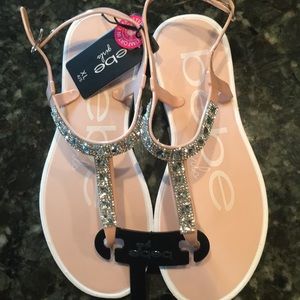 Pink embellished girl sandals